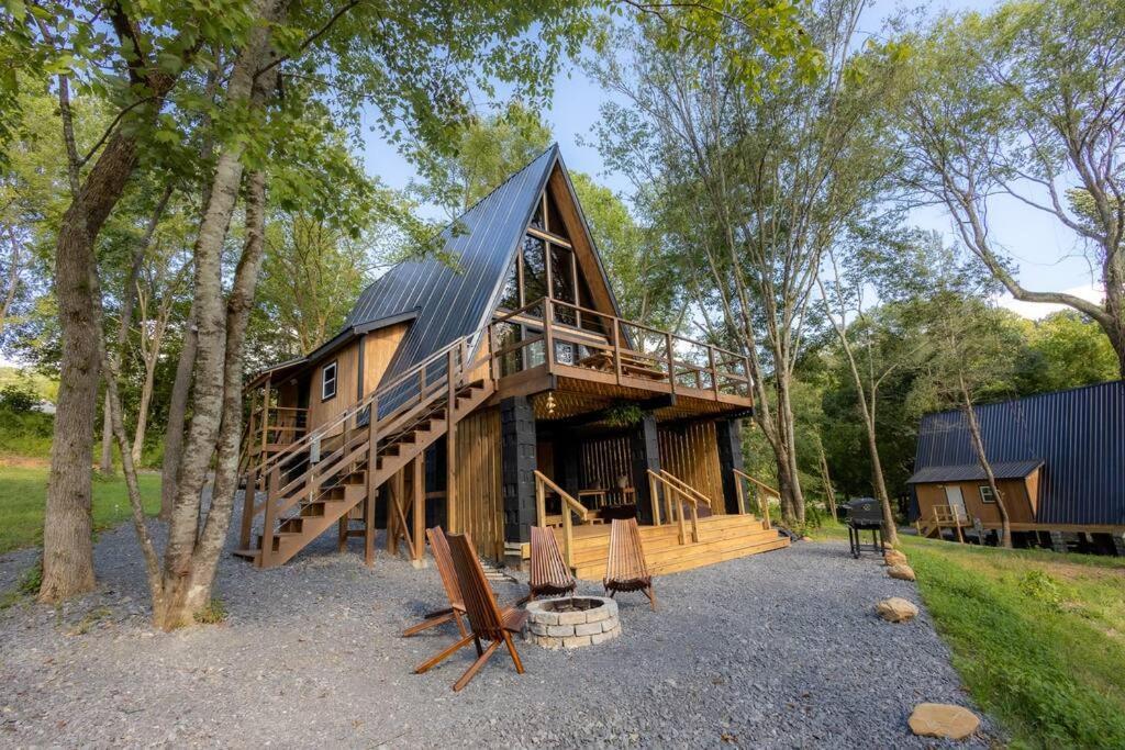 Valhalla Cabins Aframes With Hot Tubs & Sauna Cosby Bagian luar foto