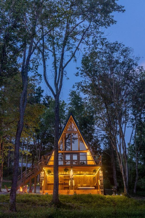 Valhalla Cabins Aframes With Hot Tubs & Sauna Cosby Bagian luar foto
