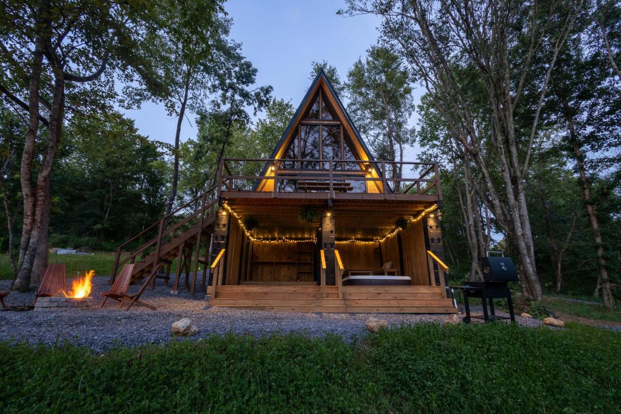 Valhalla Cabins Aframes With Hot Tubs & Sauna Cosby Bagian luar foto